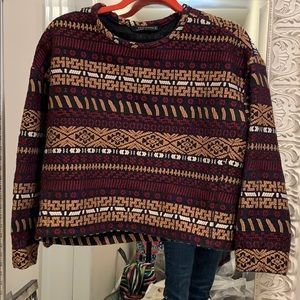 Zara tribal print sweater
